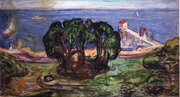 エドヴァルド・ムンク Painting - 海岸の木々 1904年 エドヴァルド・ムンク